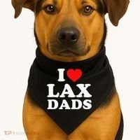 I Love Lax Dads USA-Made Doggie Bandana thumb 1