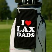 I Love Lax Dads Golf Towel thumb 2