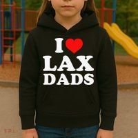 I Love Lax Dads Kids Hoodie thumb 3
