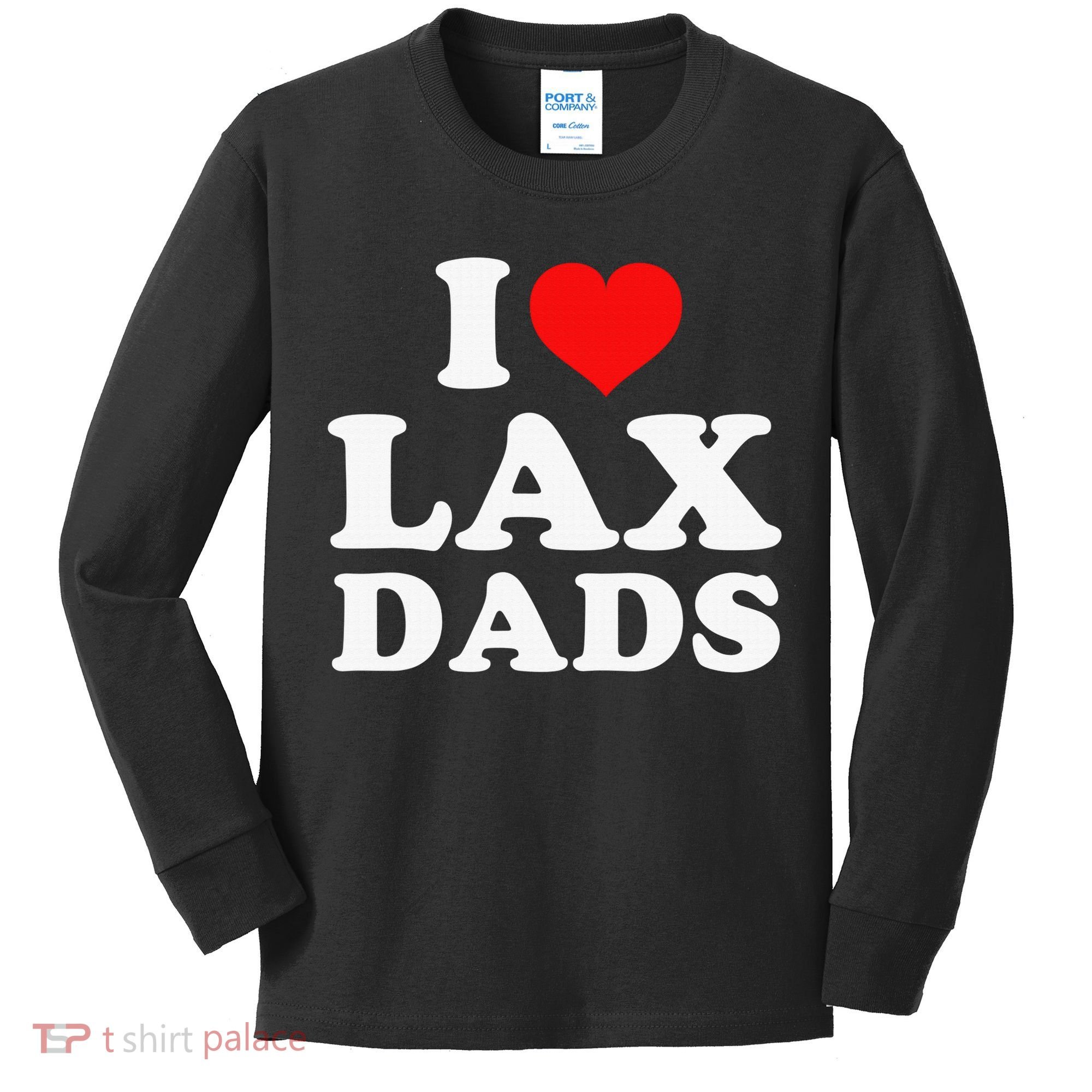 I Love Lax Dads Kids Long Sleeve Shirt