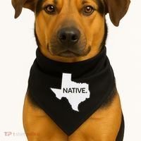 I Love Lone Star State Texas Native USA-Made Doggie Bandana thumb 1