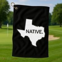 I Love Lone Star State Texas Native Golf Towel thumb 1