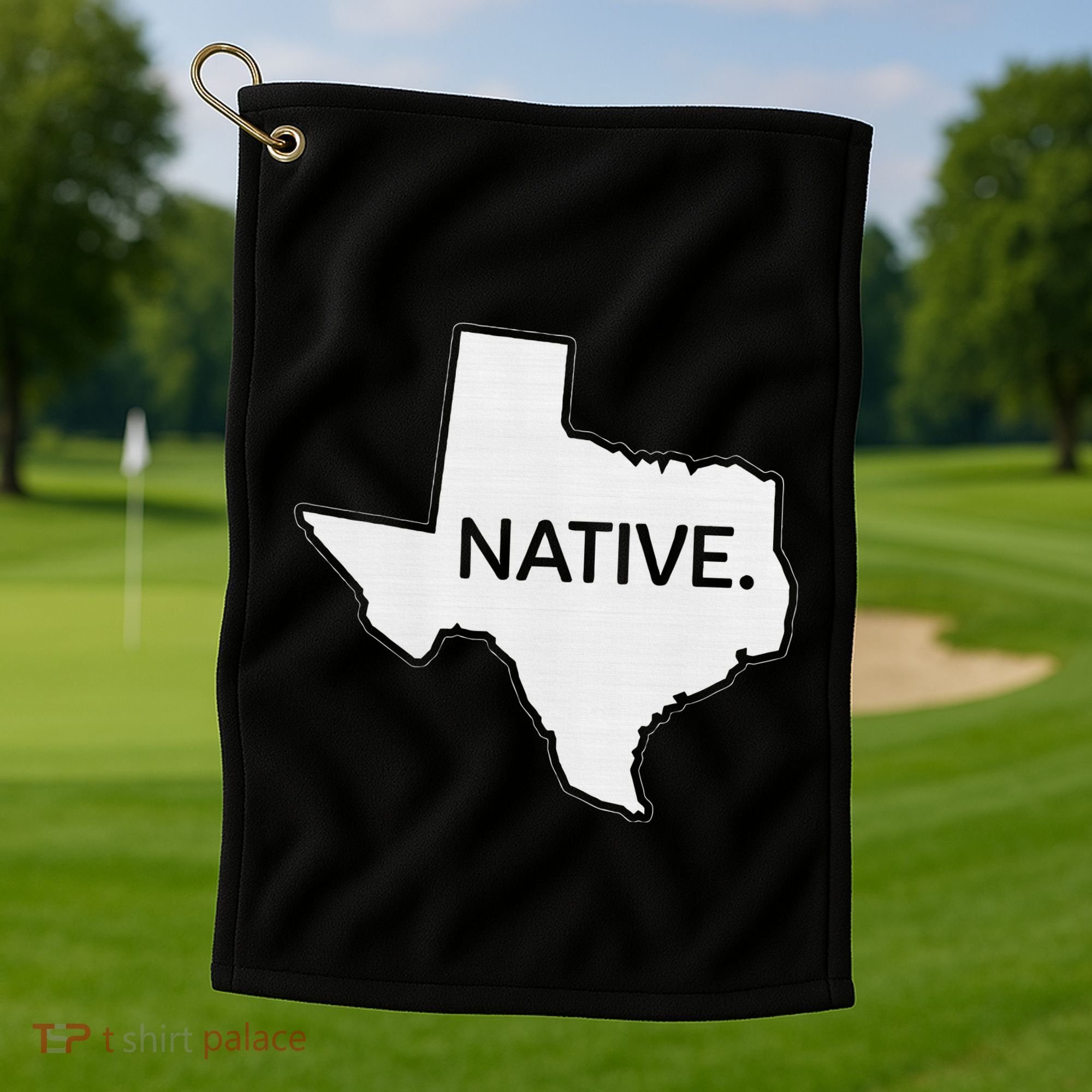 I Love Lone Star State Texas Native Golf Towel