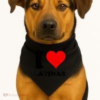 I Love Latinas USA-Made Doggie Bandana thumb 1