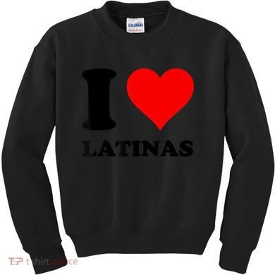 I Love Latinas Kids Sweatshirt