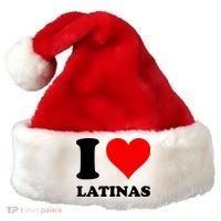 I Love Latinas Santa Hat thumb 0