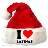 I Love Latinas Santa Hat thumb 0