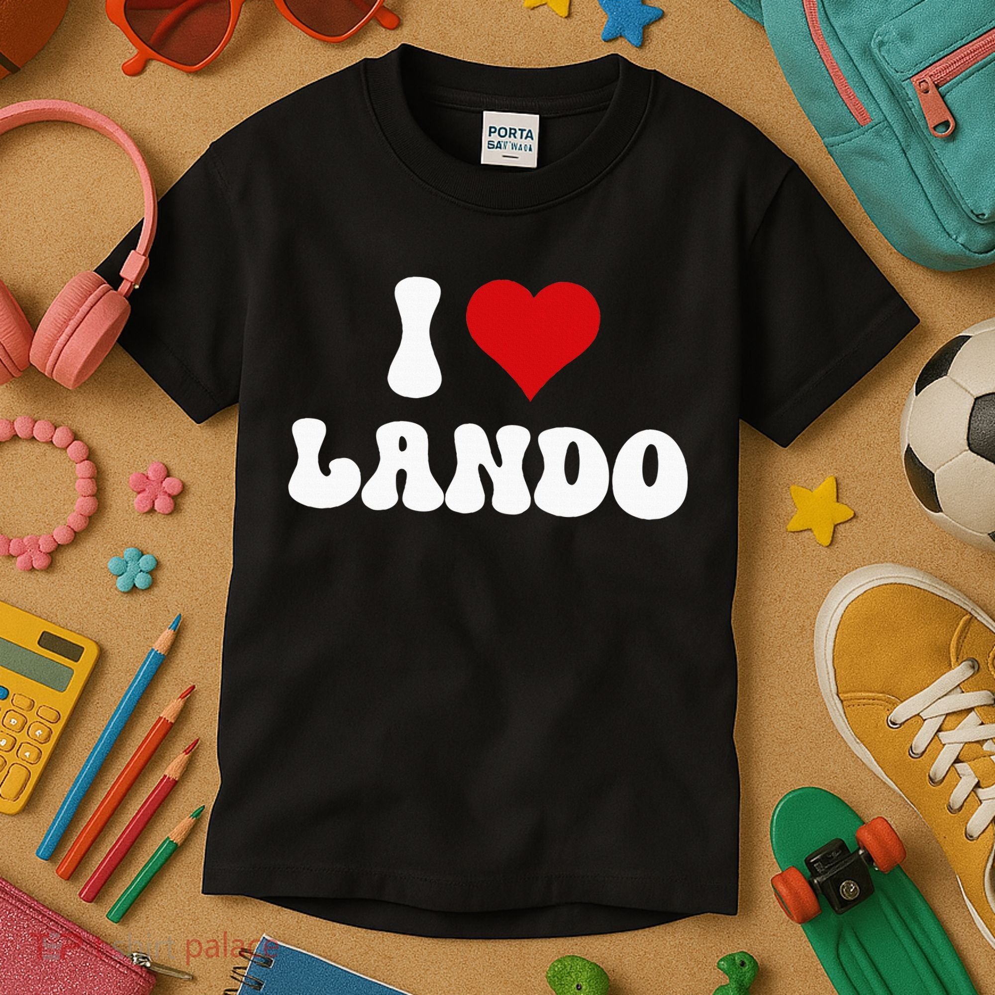 I Love Lando I Heart Lando Valentine's Day Kids T-Shirt