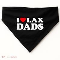 I Love Lax Dads I Heart Lax Dads USA-Made Doggie Bandana thumb 0
