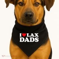 I Love Lax Dads I Heart Lax Dads USA-Made Doggie Bandana thumb 1