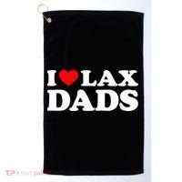 I Love Lax Dads I Heart Lax Dads Golf Towel thumb 0