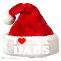 I Love Lax Dads I Heart Lax Dads Santa Hat thumb 0