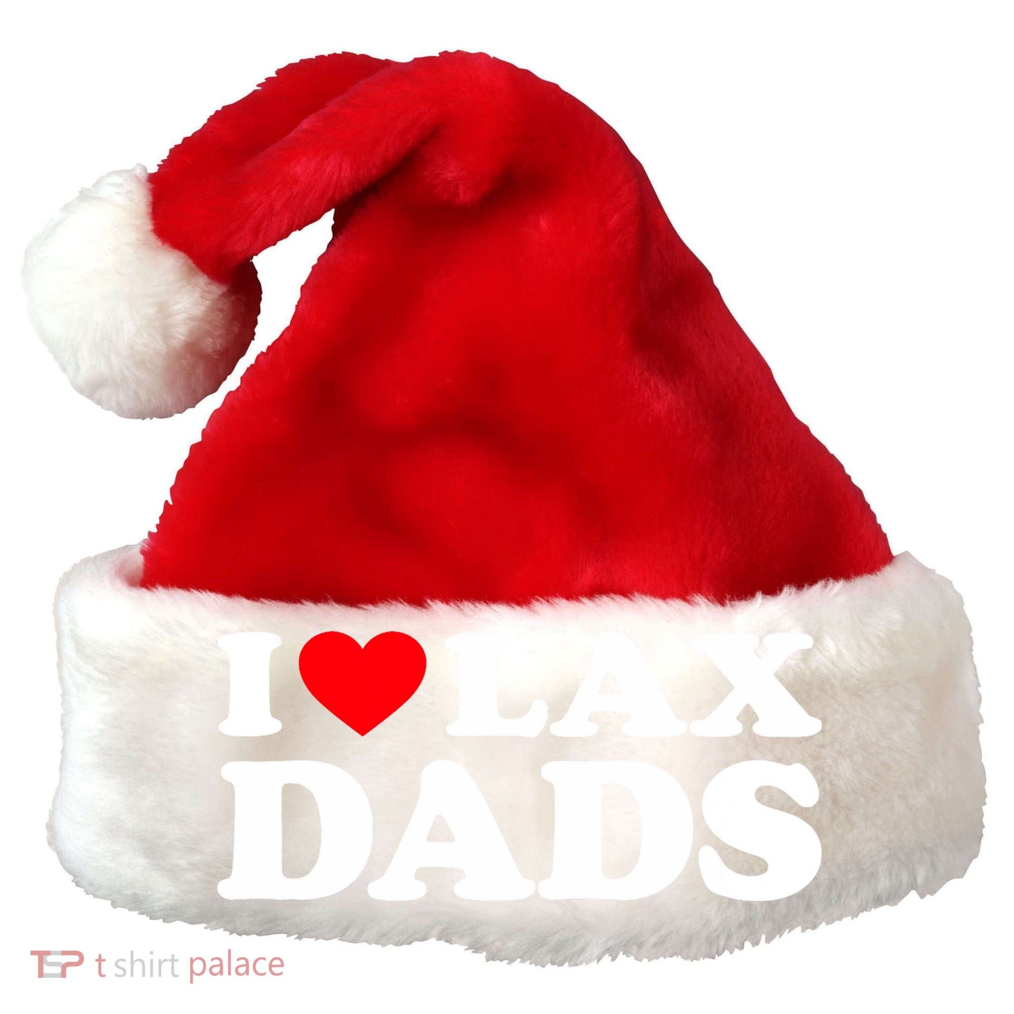 I Love Lax Dads I Heart Lax Dads Santa Hat