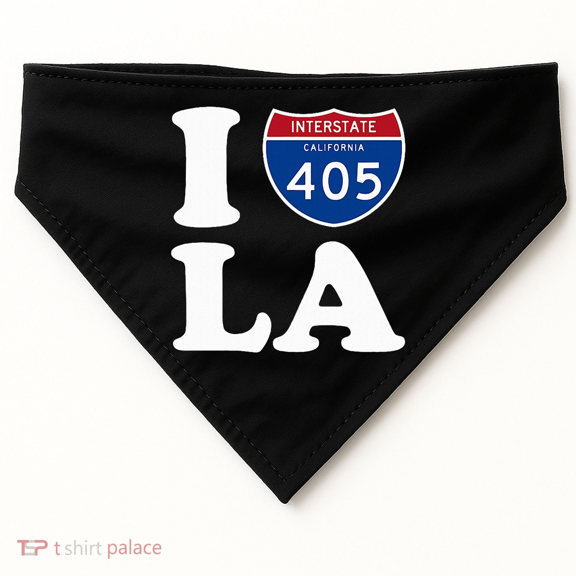 I Love La 405 Freeway Los Angeles USA-Made Doggie Bandana