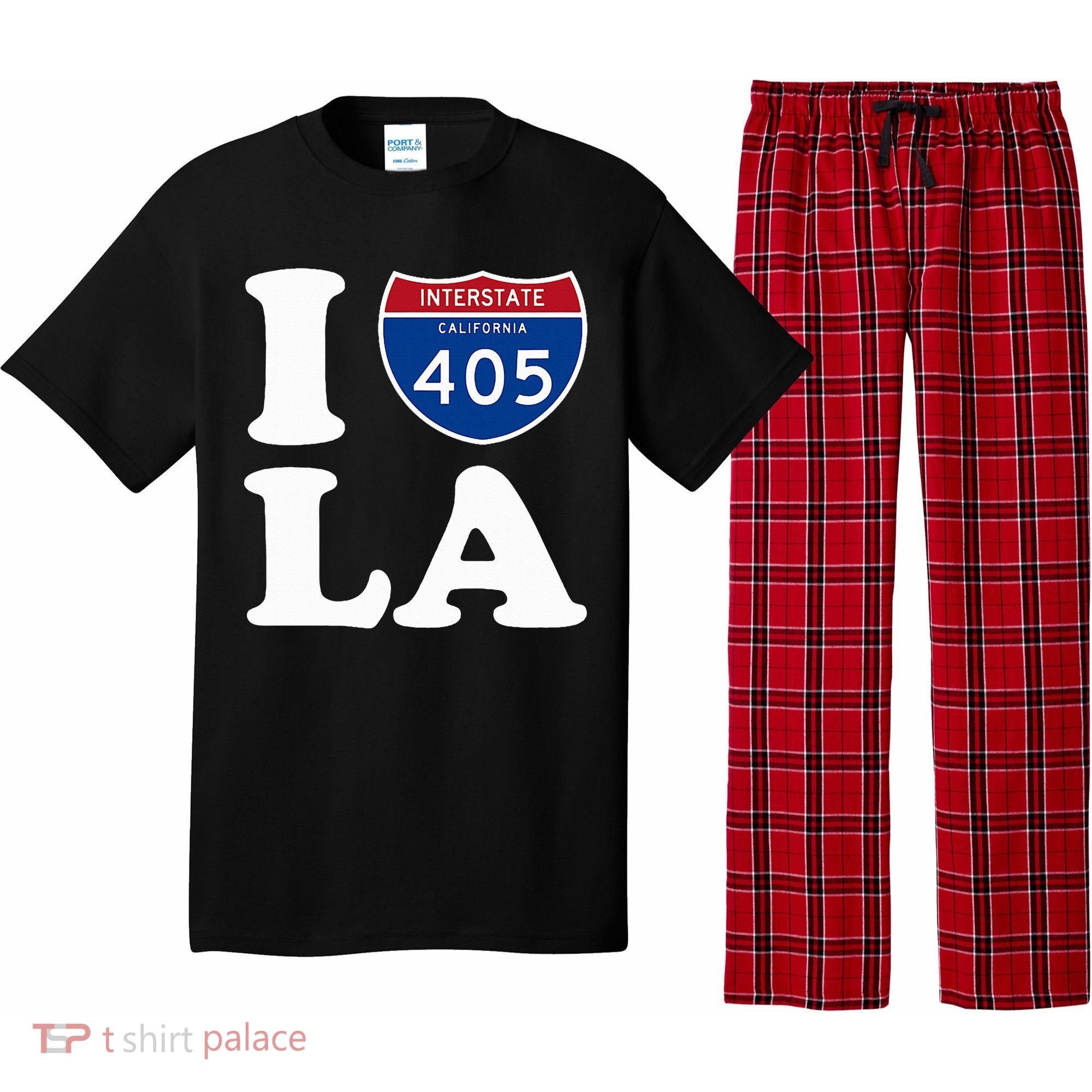 I Love La 405 Freeway Los Angeles Pajama Set