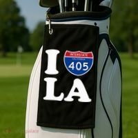 I Love La 405 Freeway Los Angeles Golf Towel thumb 2