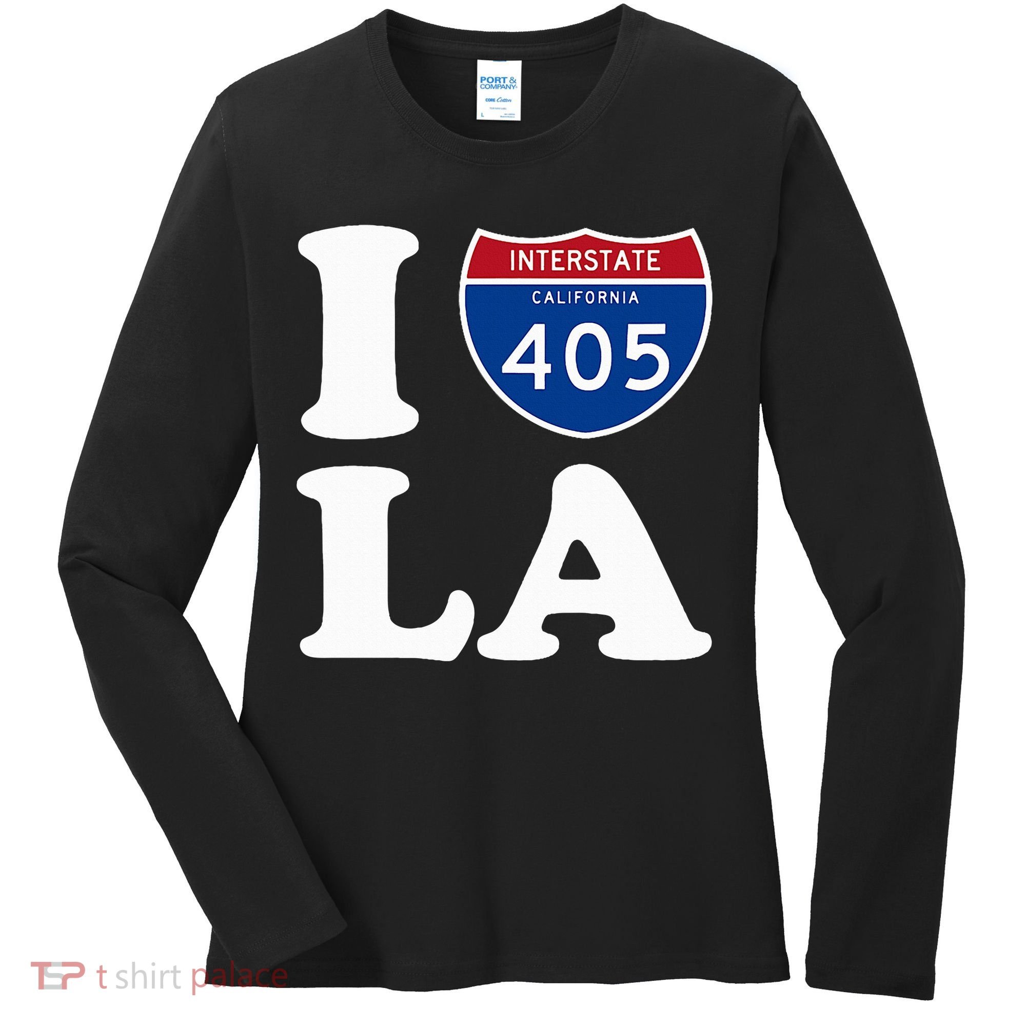 I Love La 405 Freeway Los Angeles Women's Long Sleeve Shirt