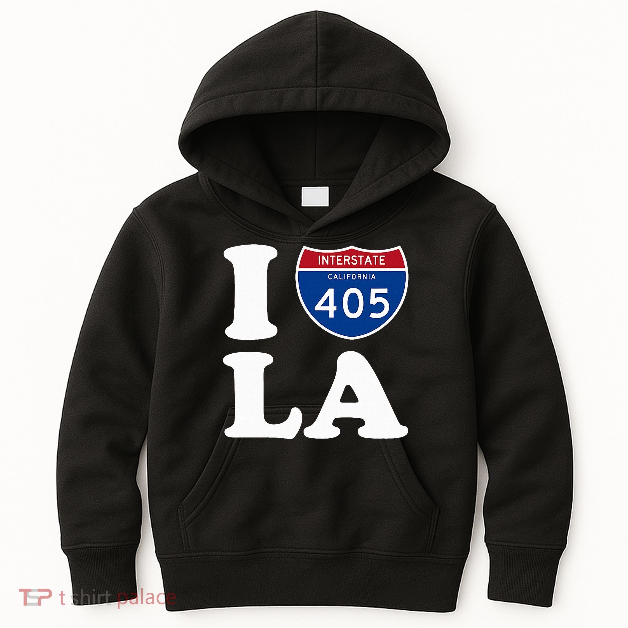 I Love La 405 Freeway Los Angeles Kids Hoodie