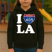 I Love La 405 Freeway Los Angeles Kids Hoodie thumb 3