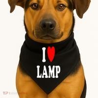 I Love Lamp Funny Light Shade Lampshade Candle Lantern Moth USA-Made Doggie Bandana thumb 1