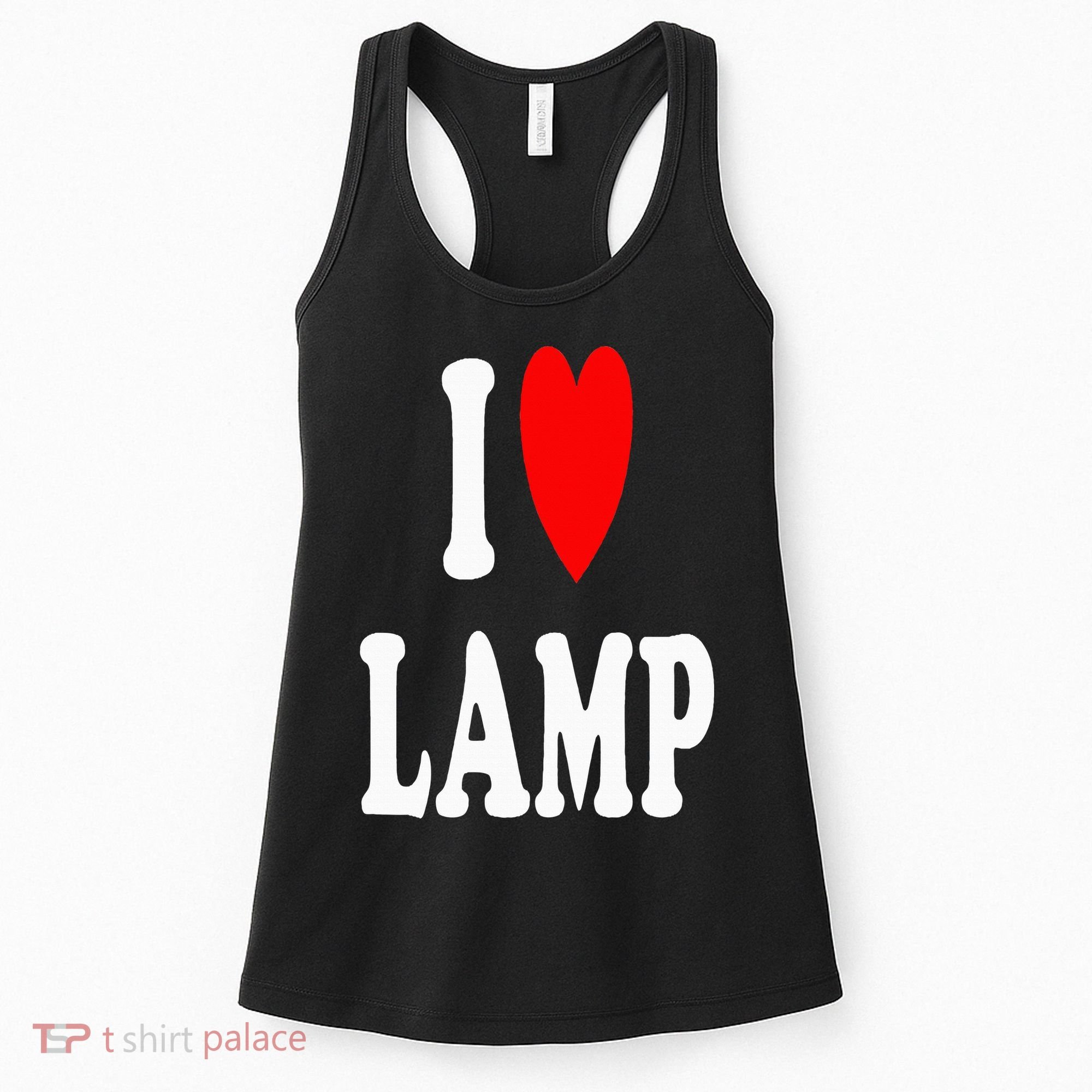 I Love Lamp Funny Light Shade Lampshade Candle Lantern Moth Women's Tank Top