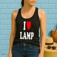 I Love Lamp Funny Light Shade Lampshade Candle Lantern Moth Women's Tank Top thumb 2