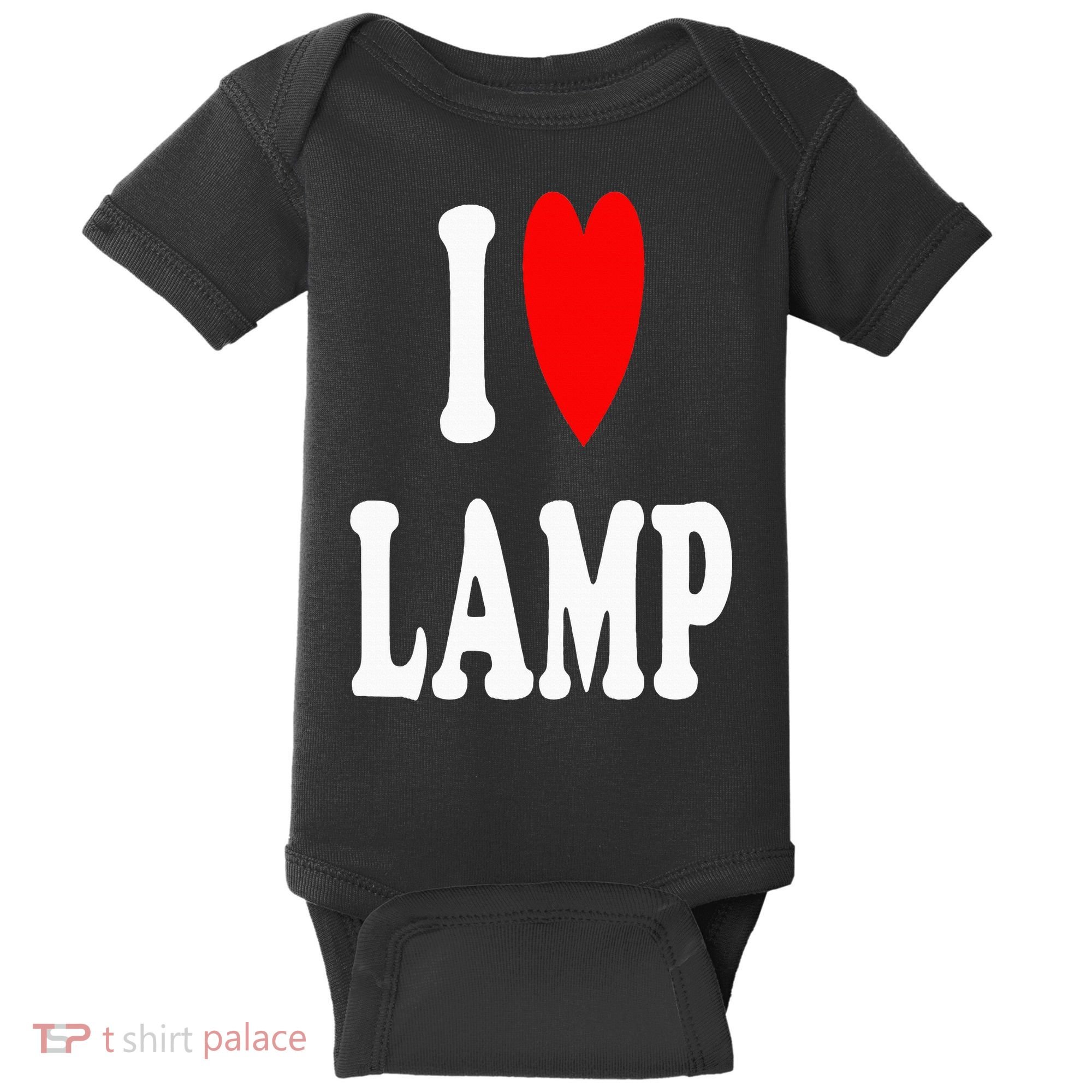 I Love Lamp Funny Light Shade Lampshade Candle Lantern Moth Baby Bodysuit