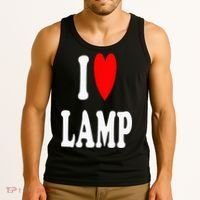 I Love Lamp Funny Light Shade Lampshade Candle Lantern Moth Tank Top thumb 3