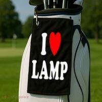 I Love Lamp Funny Light Shade Lampshade Candle Lantern Moth Golf Towel thumb 2