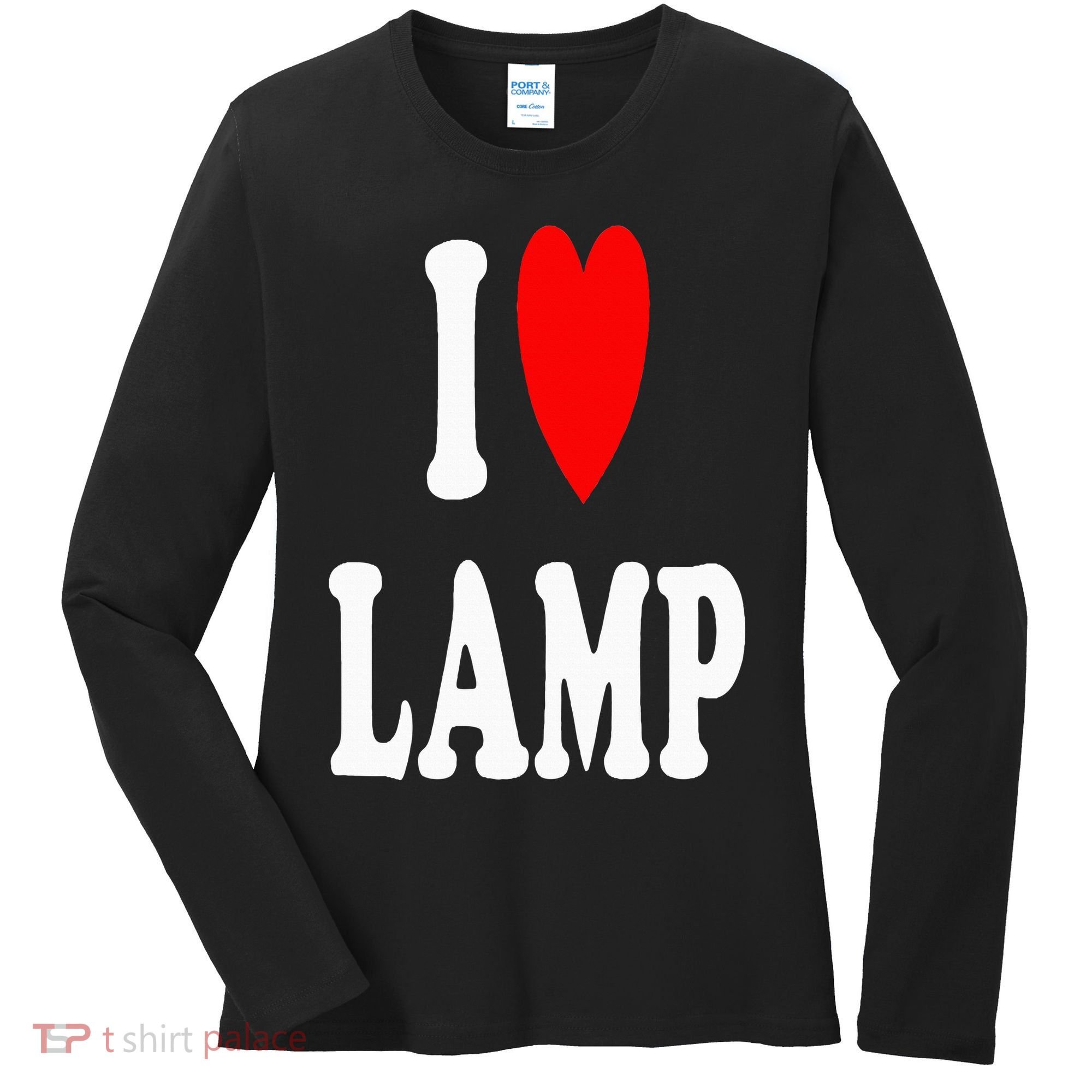 I Love Lamp Funny Light Shade Lampshade Candle Lantern Moth Women's Long Sleeve Shirt
