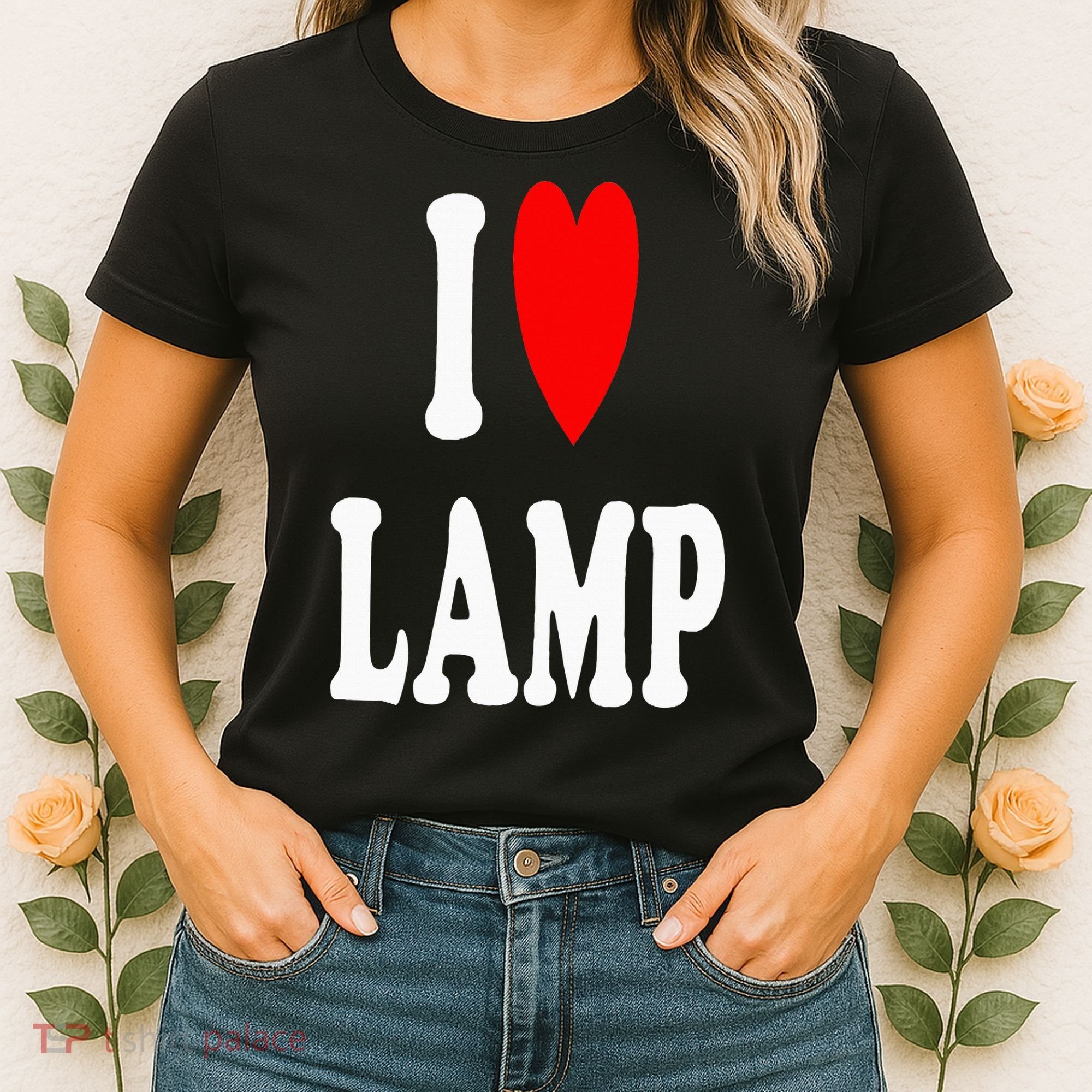 I Love Lamp Funny Light Shade Lampshade Candle Lantern Moth Women's T-Shirt