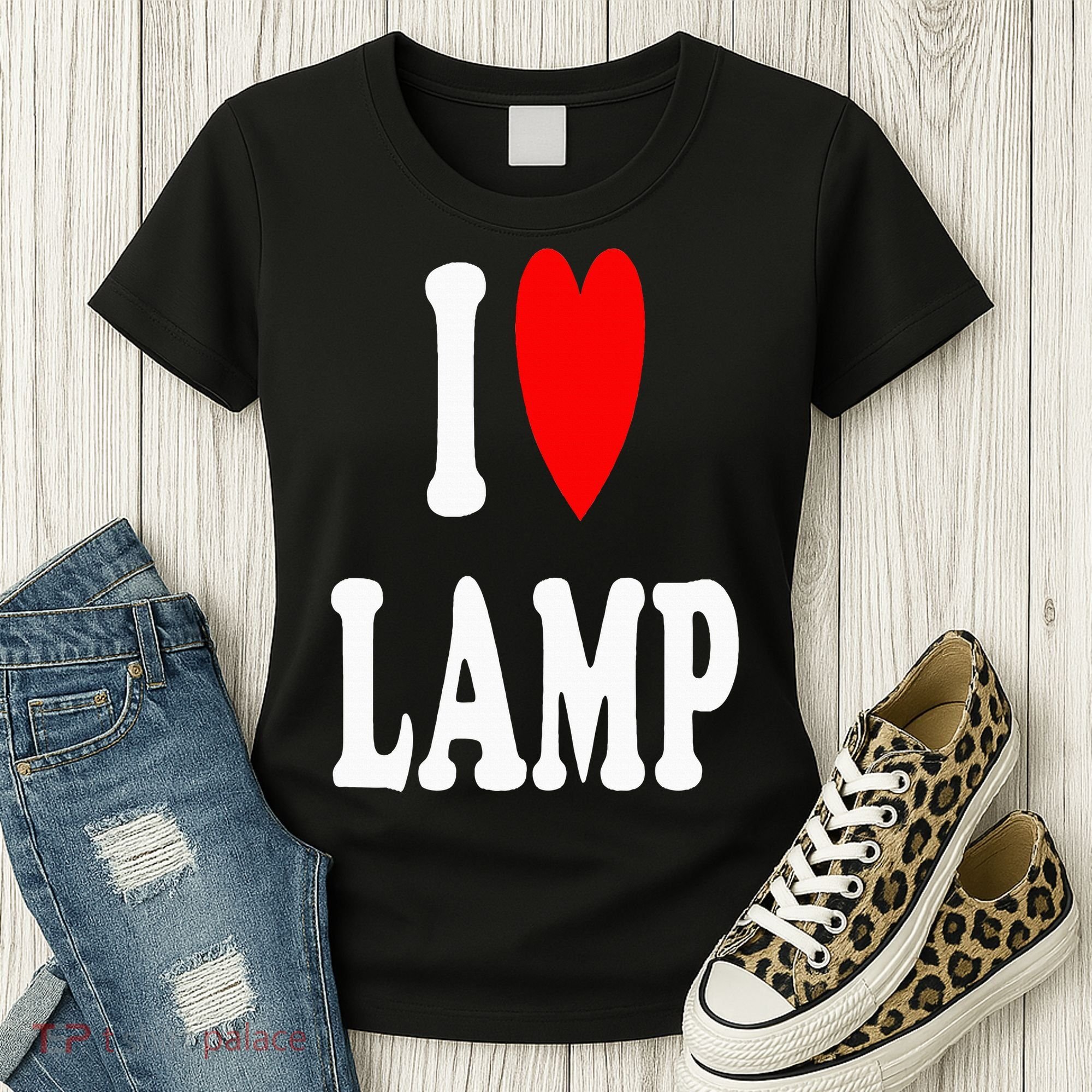 I Love Lamp Funny Light Shade Lampshade Candle Lantern Moth Women's T-Shirt