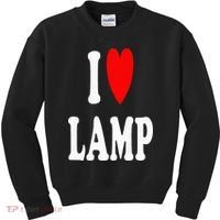 I Love Lamp Funny Light Shade Lampshade Candle Lantern Moth Kids Sweatshirt thumb 0