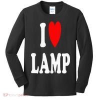 I Love Lamp Funny Light Shade Lampshade Candle Lantern Moth Kids Long Sleeve Shirt thumb 0