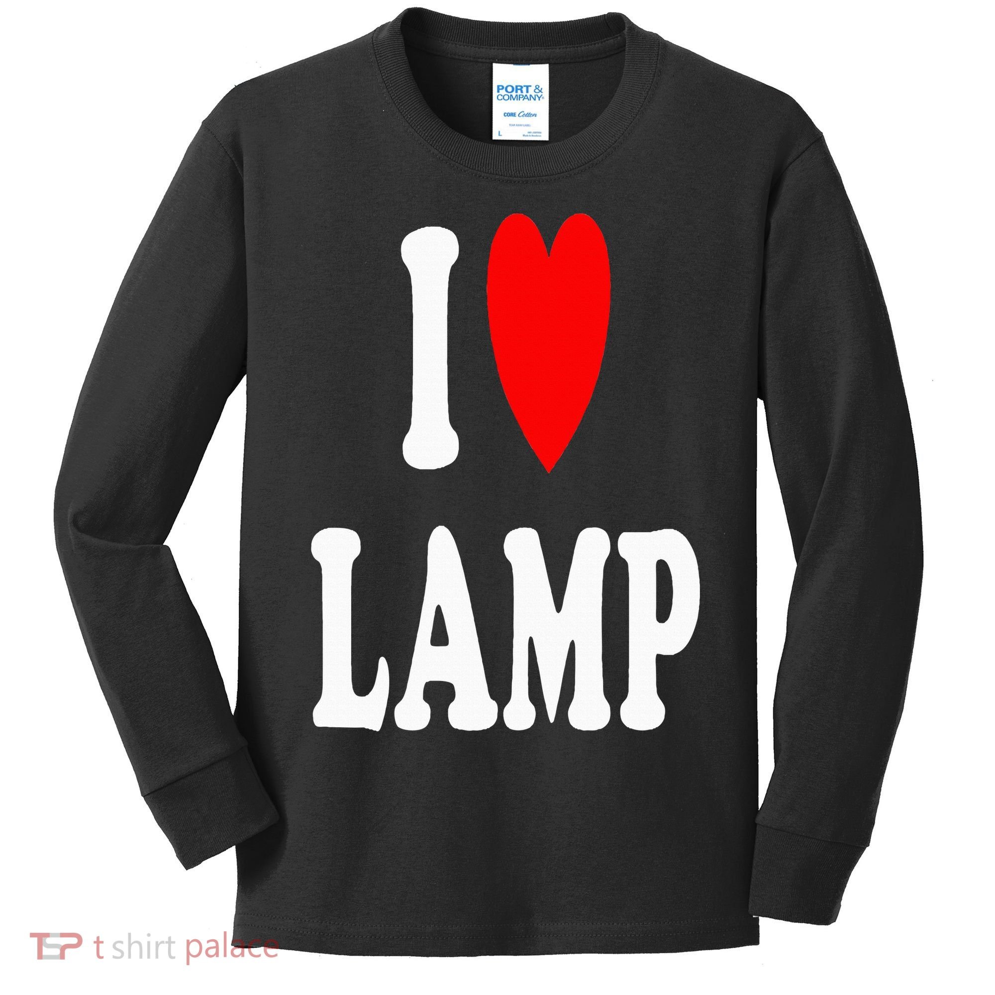 I Love Lamp Funny Light Shade Lampshade Candle Lantern Moth Kids Long Sleeve Shirt