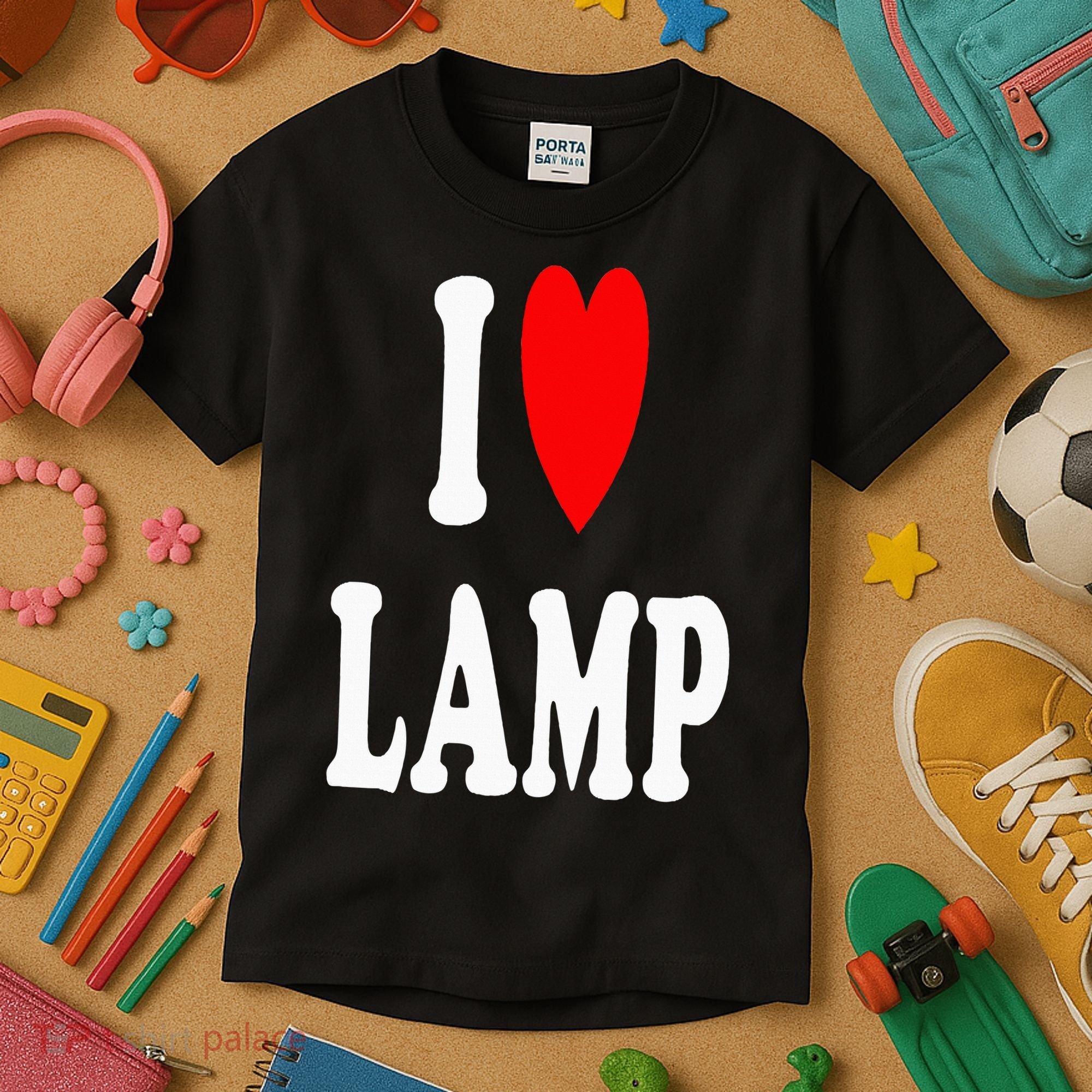 I Love Lamp Funny Light Shade Lampshade Candle Lantern Moth Kids T-Shirt