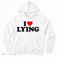 I Love Lying Gift I Heart Lying Funny Gift Hoodie thumb 0