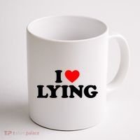I Love Lying Gift I Heart Lying Funny Gift Coffee Mug thumb 1