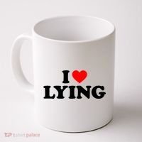 I Love Lying Gift I Heart Lying Funny Gift Coffee Mug thumb 0