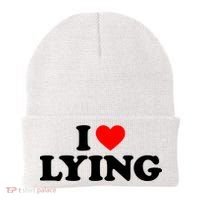 I Love Lying Gift I Heart Lying Funny Gift Beanie thumb 0