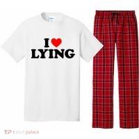 I Love Lying Gift I Heart Lying Funny Gift Pajama Set thumb 0