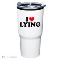 I Love Lying Gift I Heart Lying Funny Gift Tumbler thumb 0