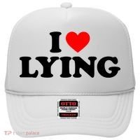 I Love Lying Gift I Heart Lying Funny Gift Hat thumb 0