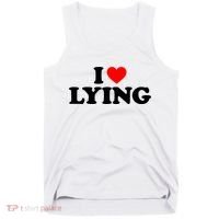 I Love Lying Gift I Heart Lying Funny Gift Tank Top thumb 0