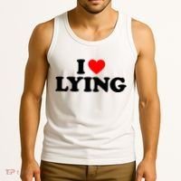 I Love Lying Gift I Heart Lying Funny Gift Tank Top thumb 3