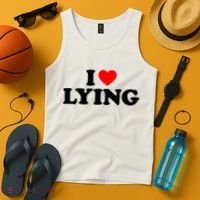 I Love Lying Gift I Heart Lying Funny Gift Tank Top thumb 4