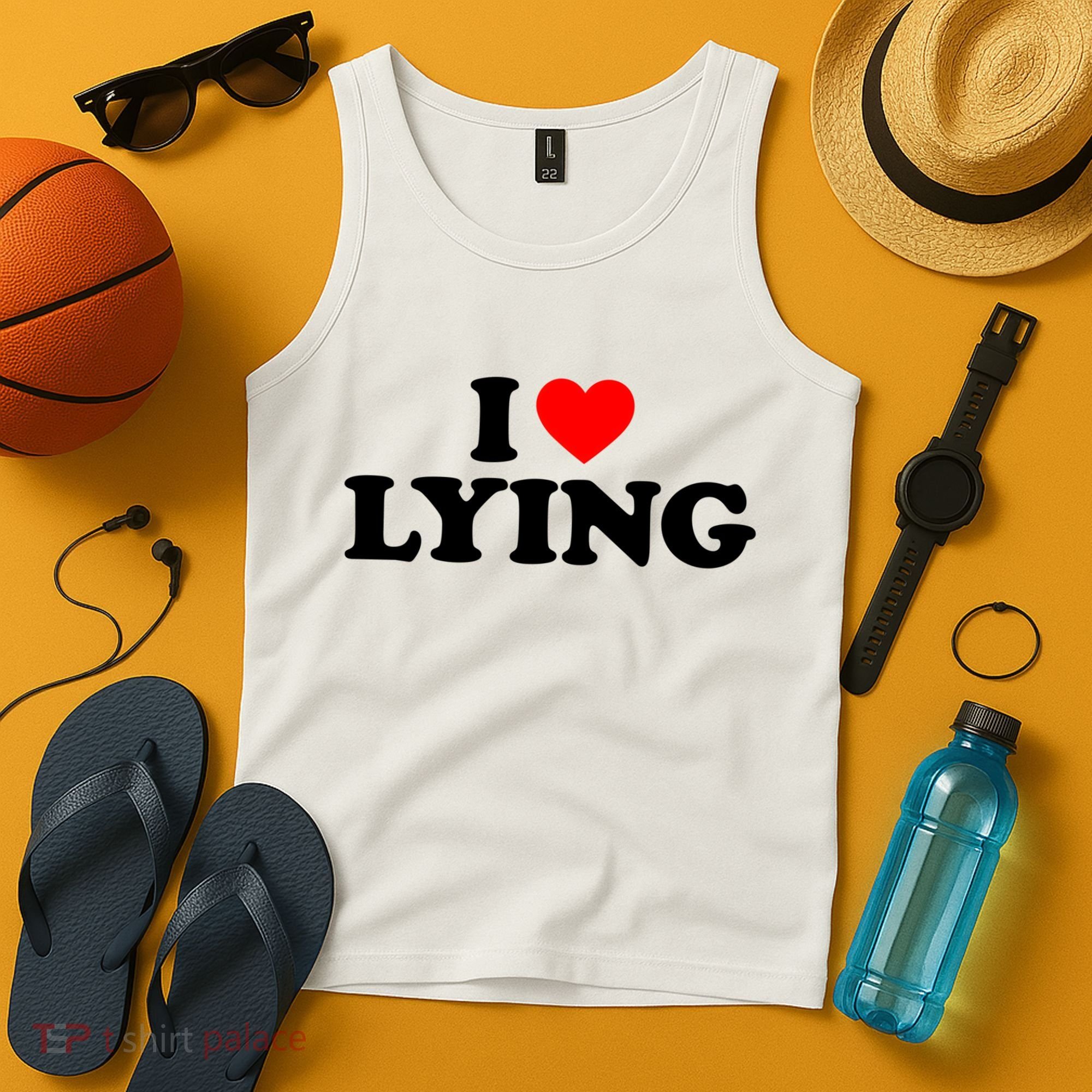 I Love Lying Gift I Heart Lying Funny Gift Tank Top