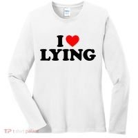 I Love Lying Gift I Heart Lying Funny Gift Women's Long Sleeve Shirt thumb 0