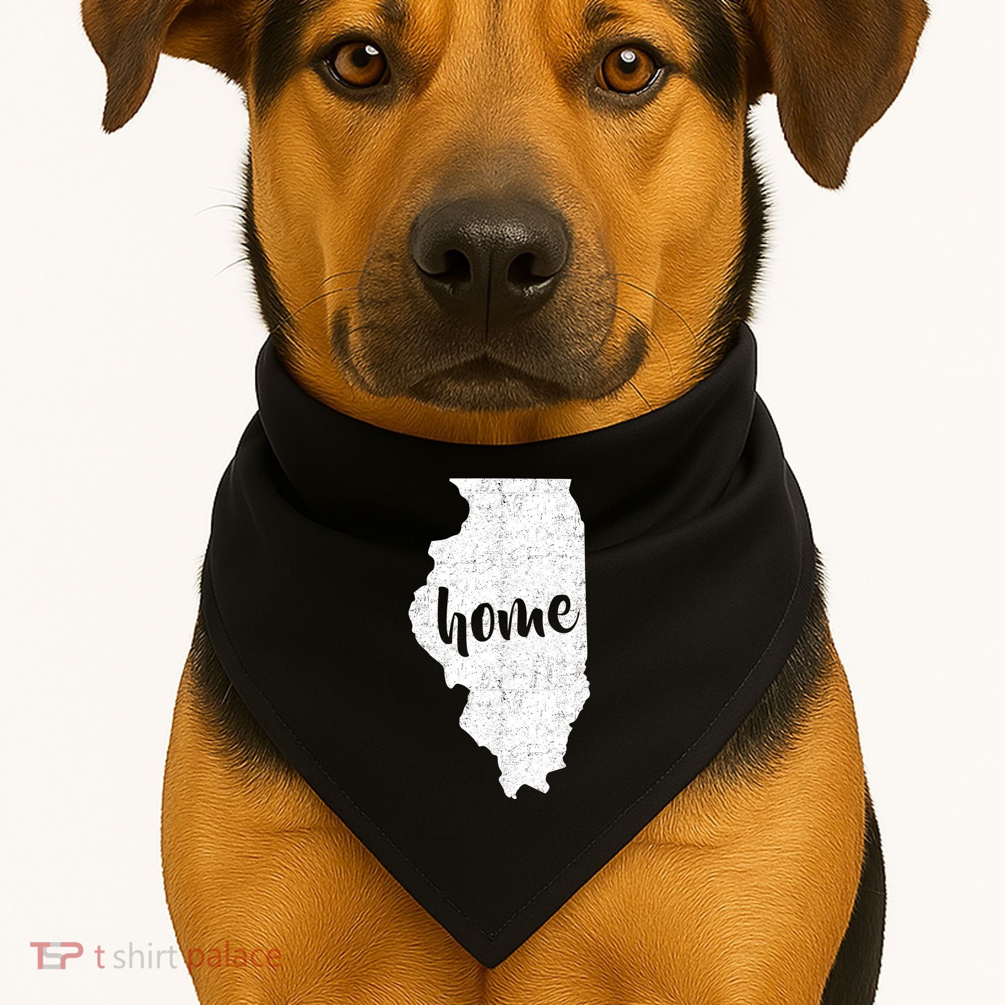 Illinois Home State USA-Made Doggie Bandana