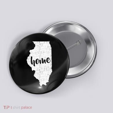 Illinois Home State Button